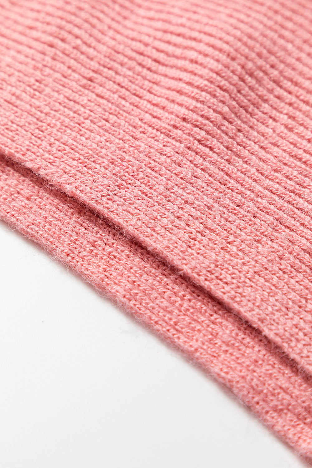 Light Pink Ribbed Knit Half Sleeve Plus Size Poncho Style Sweater Plus Size Sweaters & Cardigans JT's Designer Fashion