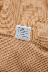 Waffle Knit Kangaroo Pocket Hooded Sweatshirt Sweatshirts & Hoodies JT's Designer Fashion
