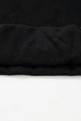 Black Fleece Lined Kangaroo Pocket Drawstring Chunky Hoodie Sweatshirts & Hoodies JT's Designer Fashion
