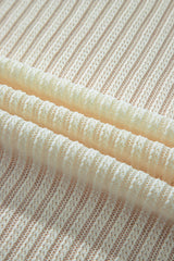 Beige Textured Lantern Sleeve Open Kimono Kimonos JT's Designer Fashion