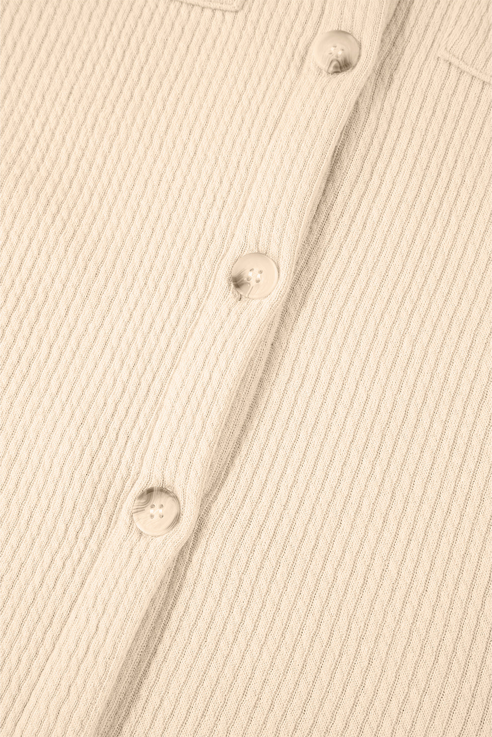 Apricot Solid Color Corduroy Buttoned Long Sleeve Shacket Jackets JT's Designer Fashion