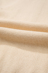 Beige Open Knit Drop Shoulder Sweater Cardigan Cardigans JT's Designer Fashion