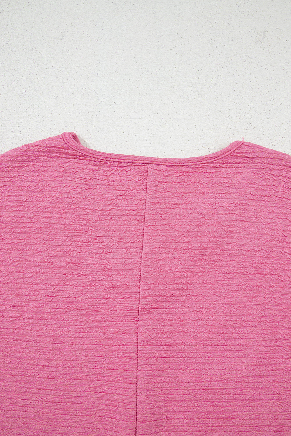 Pink Textured V Neck T Shirt and Shorts Set Short Sets JT's Designer Fashion