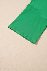 Bright Green Rhinestone Lucky Poker Cards Oversized T Shirt Mini Dress T Shirt Dresses JT's Designer Fashion