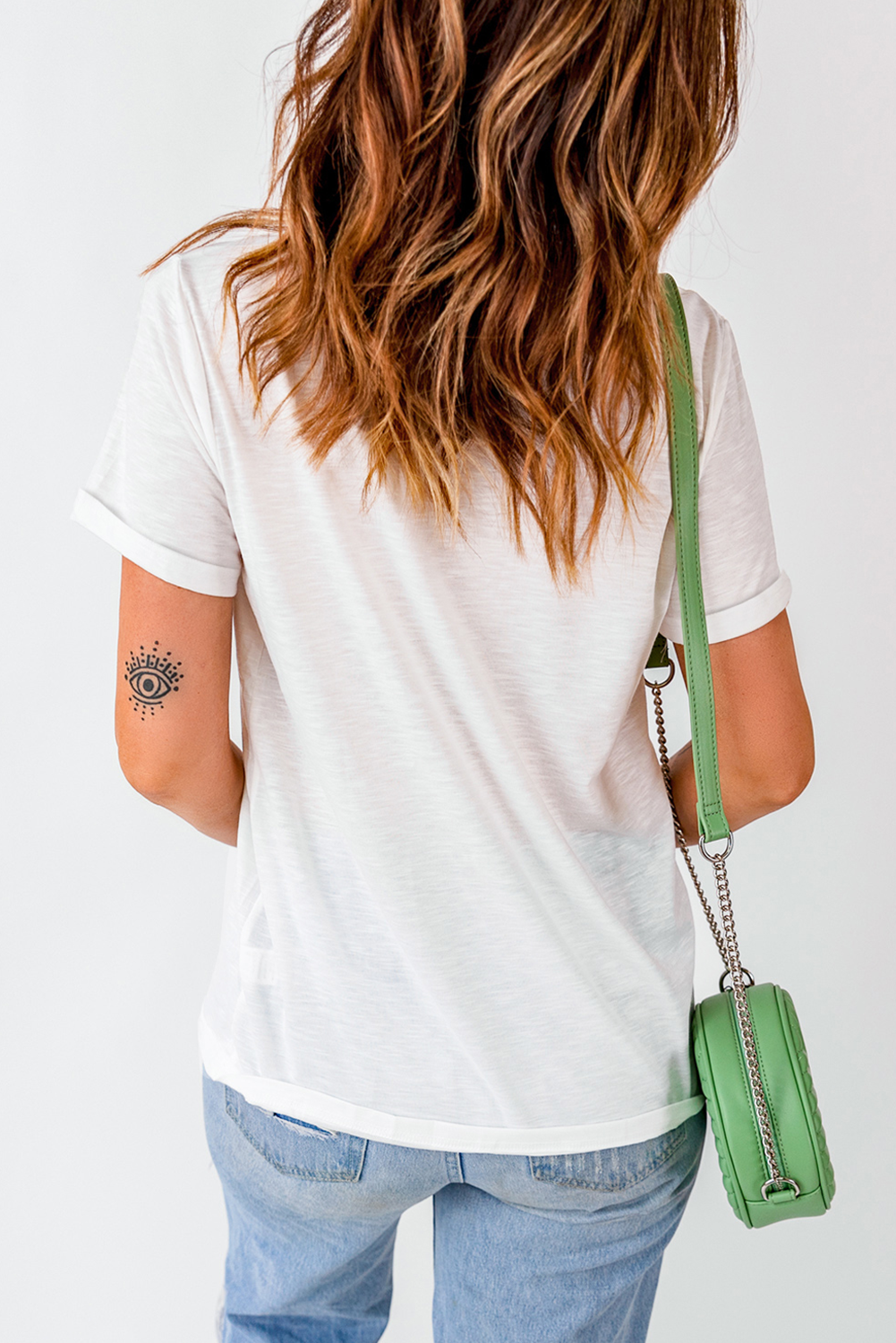 White Flag Graphic Crew Neck Tee Graphic Tees JT's Designer Fashion