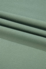 Mint Green Ribbed Colorblock Patchwork Raglan Long Sleeve Top Long Sleeve Tops JT's Designer Fashion