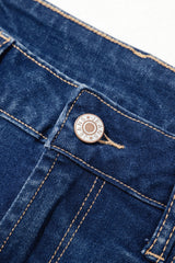 Sail Blue Center Seam Deep Wash Straight Jeans Jeans JT's Designer Fashion