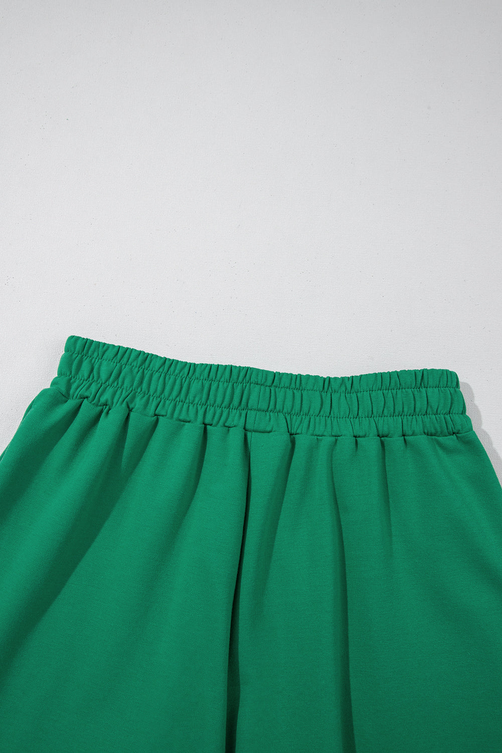 Sea Green Half Zip Puff Sleeve Top and Ruffled Shorts Set Short Sets JT's Designer Fashion