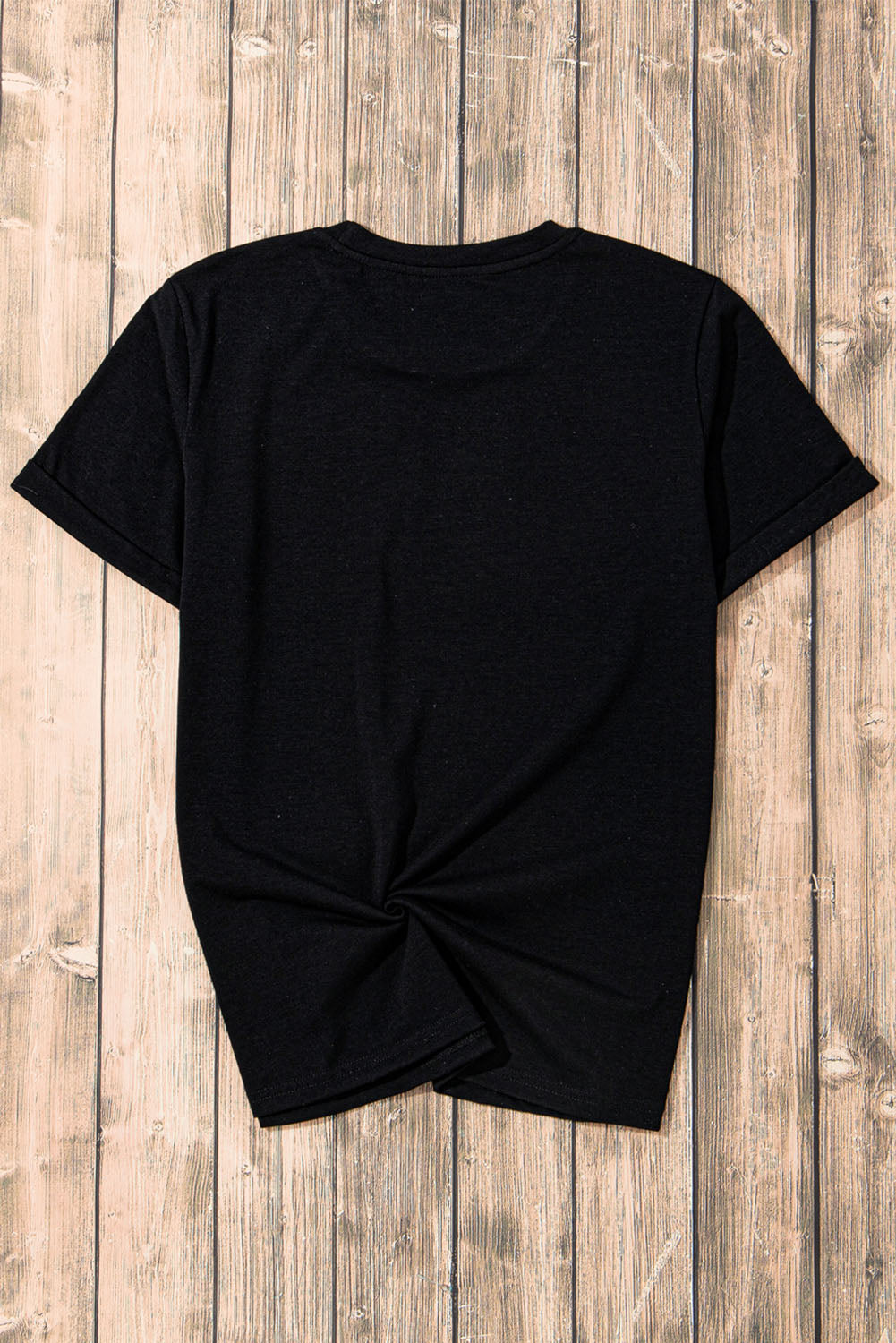 Black Glitter Trim Chenille USA Graphic T Shirt Graphic Tees JT's Designer Fashion