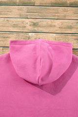 Bonbon Fleece Lined Half Zipper Kangaroo Pockets Loose Hoodie Sweatshirts & Hoodies JT's Designer Fashion