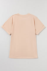 Khaki Love is Love Rainbow Heart Printed Cotton Blend T Shirt Graphic Tees JT's Designer Fashion
