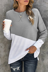Patchwork Dropped Shoulder Sweatshirt Sweatshirts & Hoodies JT's Designer Fashion