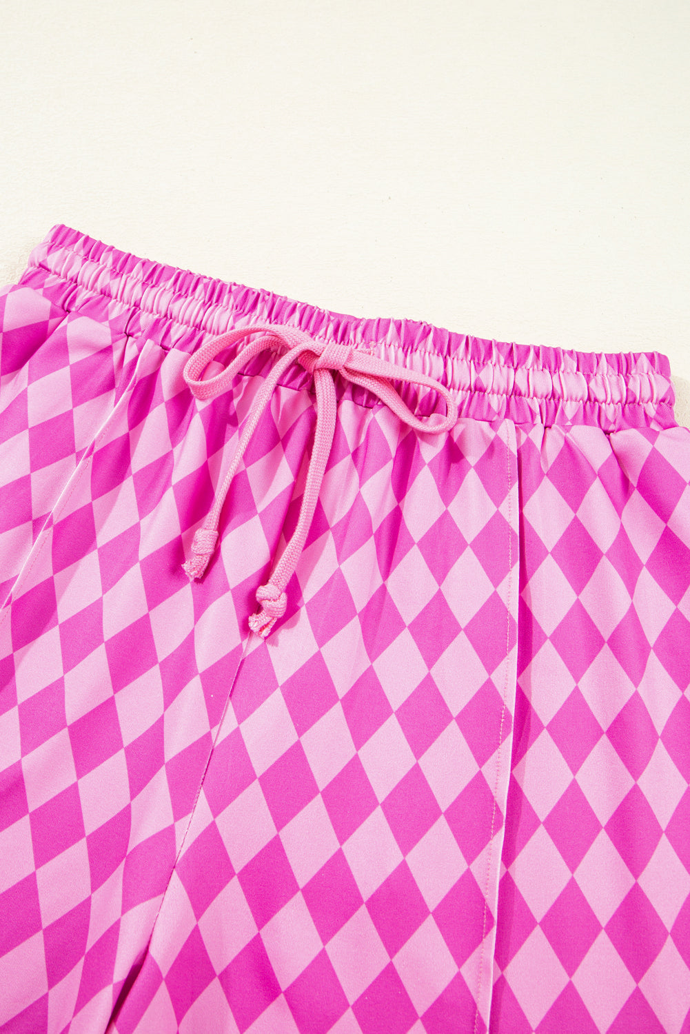 Pink Geometric Print Active Casual Shorts with Slits Casual Shorts JT's Designer Fashion
