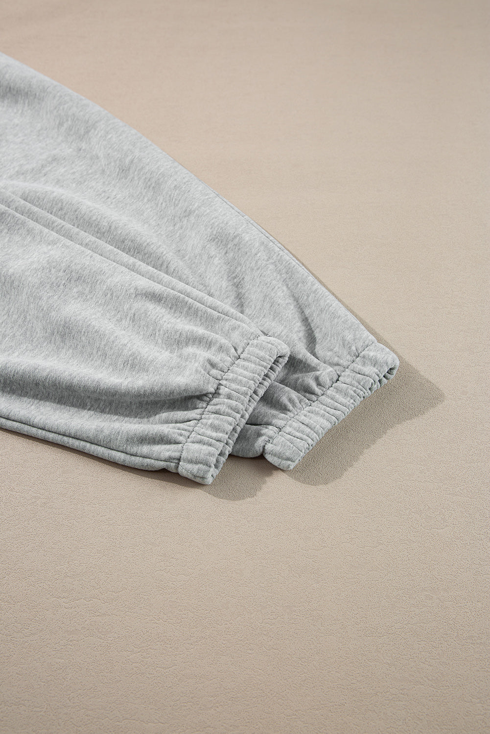 Light Grey Solid Color Fleece Lined Drawstring Waist Joggers Pants & Culotte JT's Designer Fashion