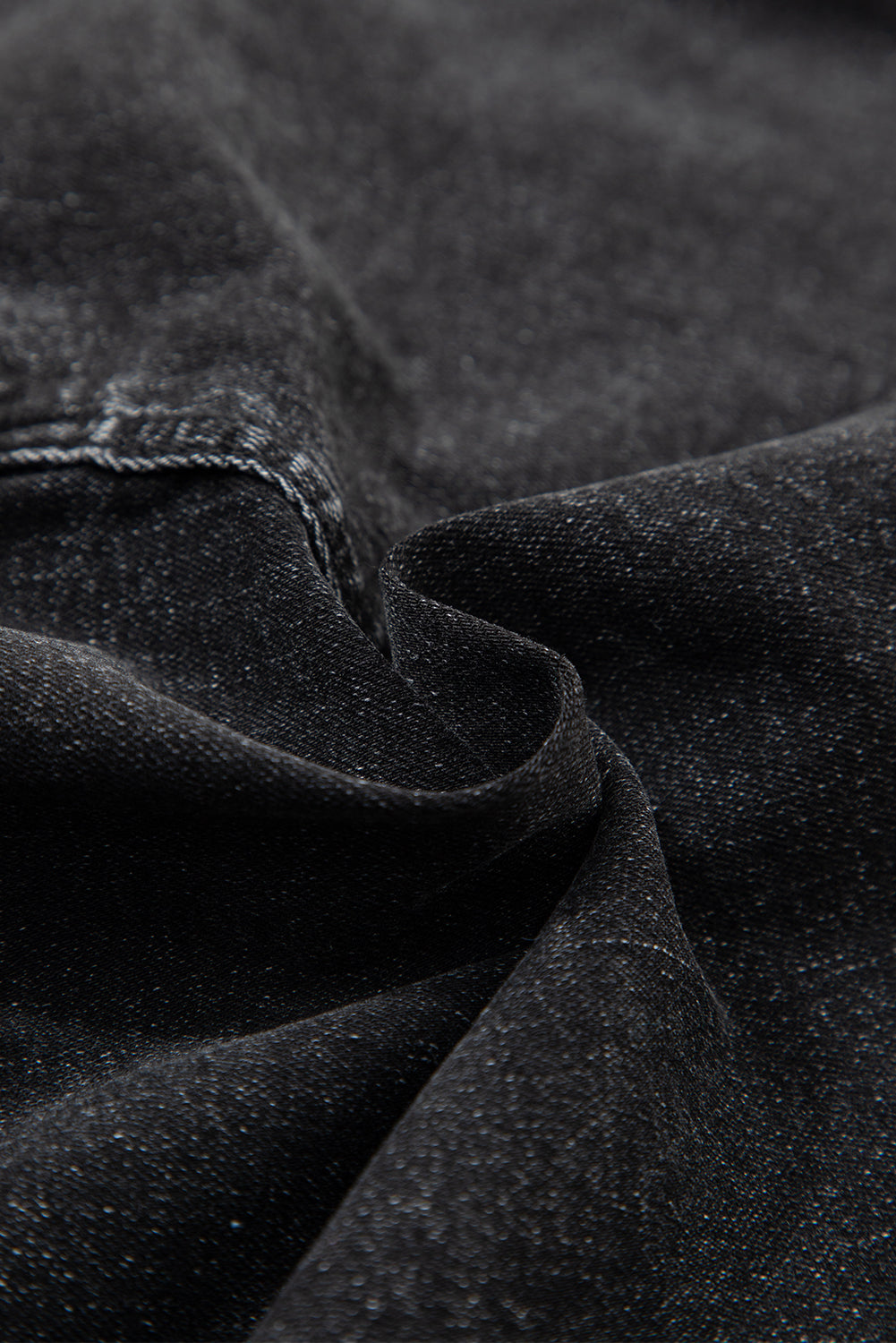 Carbon Grey Mineral Wash Ripped Raw Hem Denim Mini Skirt Skirts & Petticoat JT's Designer Fashion