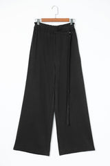 Black High Waist Pocketed Wide Leg Tencel Jeans Jeans JT's Designer Fashion