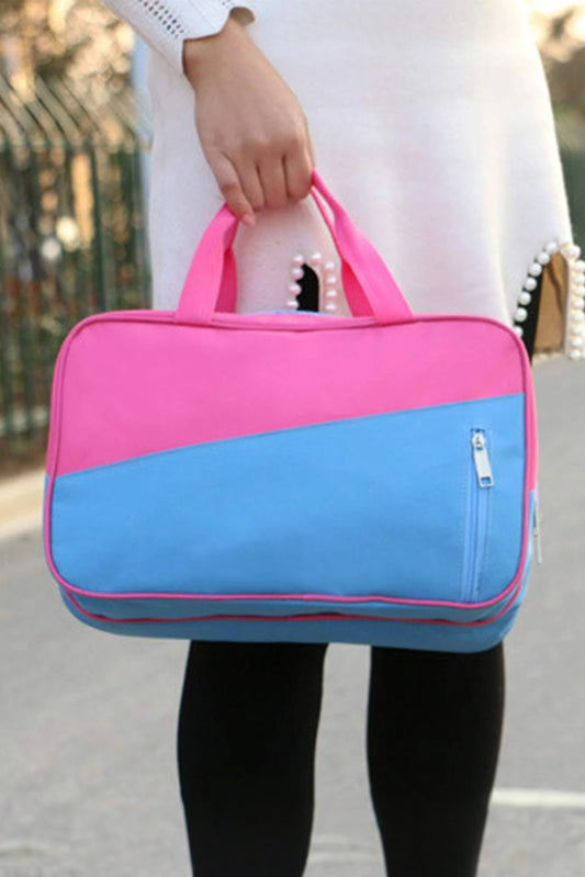Bonbon Color Block Multi Zip Pocket Portable Yoga Bag Makeup Bags JT's Designer Fashion