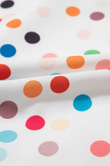 White Polka Dot Print Bubble Sleeve Button Up Plus Size Shirt Dress Plus Size Mini Dresses JT's Designer Fashion