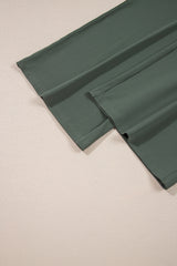 Vineyard Green Buttoned Drawstring Waist Sleeveless Wide Leg Jumpsuit Jumpsuits & Rompers JT's Designer Fashion