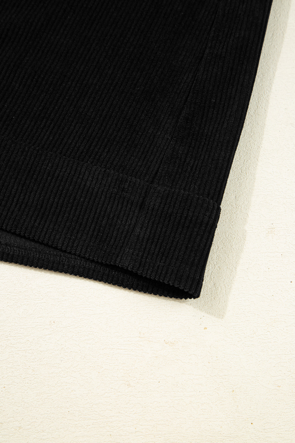 Black Corduroy Sleeveless Mini Dress With Patched Pockets Mini Dresses JT's Designer Fashion