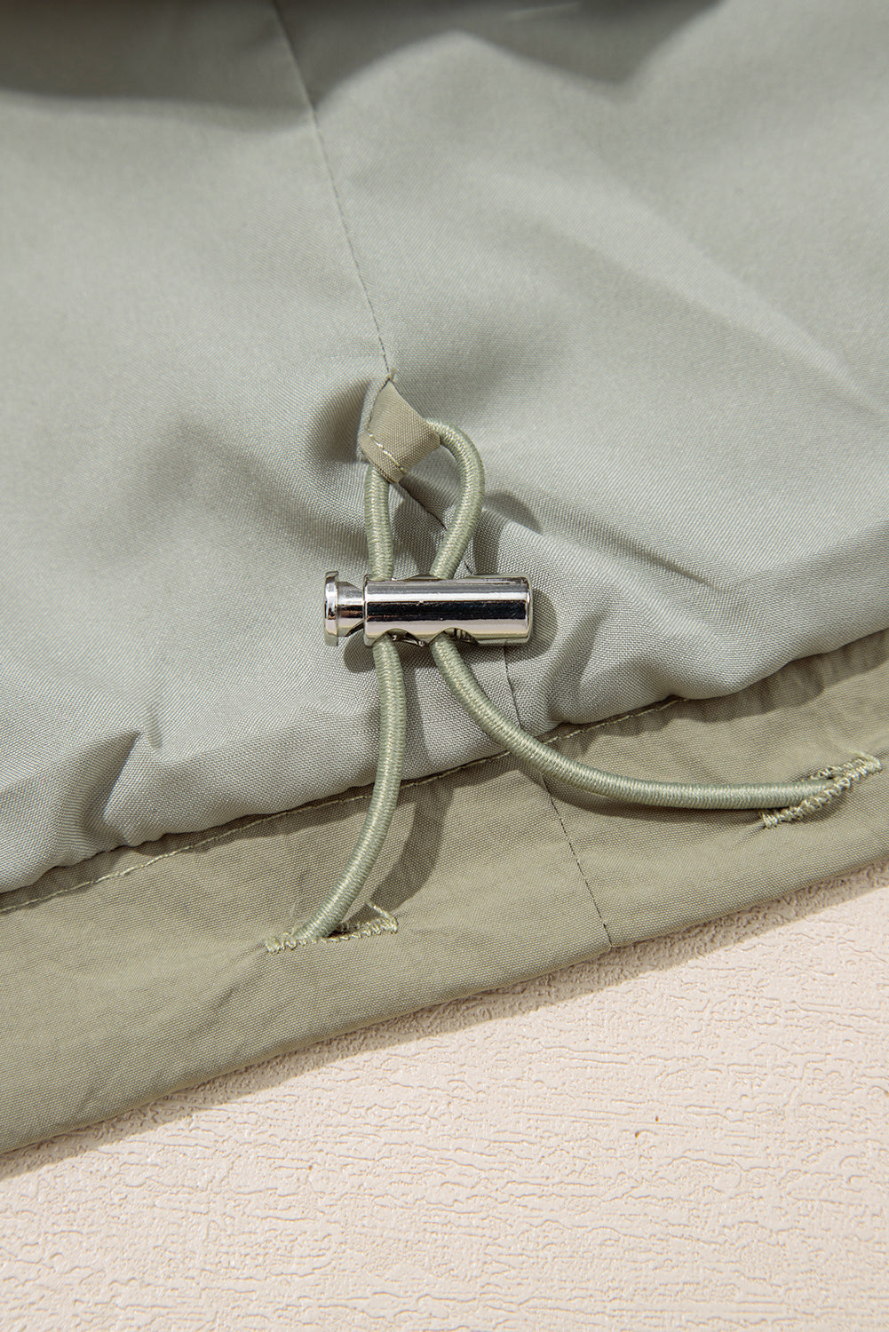 Laurel Green Zipped Pocket Cropped Hooded Utility Jacket Jackets JT's Designer Fashion