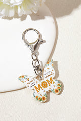 Yellow MOM Butterfly Shape Acrylic Keychain Other Accessories JT's Designer Fashion