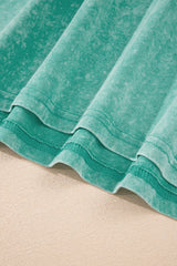 Sea Green Mineral Wash Tank Mini Dress with Pockets Mini Dresses JT's Designer Fashion
