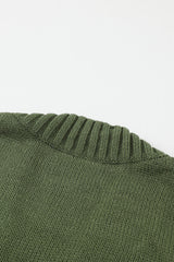 Green Front Pocket and Buttons Closure Cardigan Sweaters & Cardigans JT's Designer Fashion