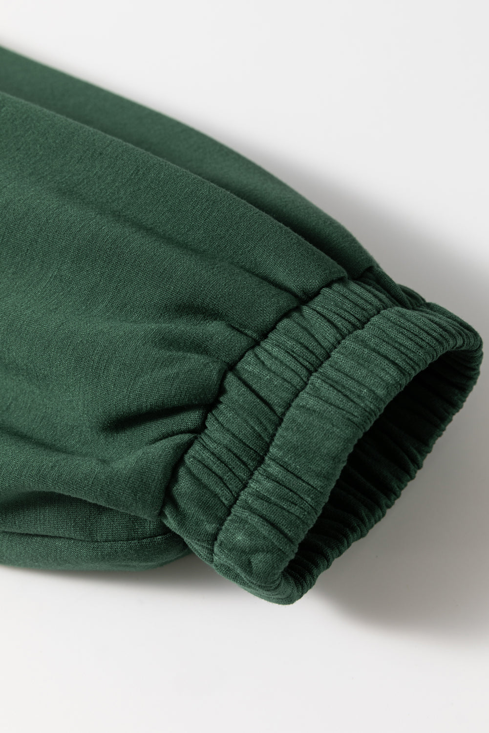 Blackish Green Collared Half Zip French Terry Knit Drawstring Casual Romper Jumpsuits & Rompers JT's Designer Fashion