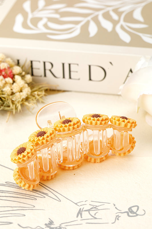 Jurassic Gold Sunflower Decor Plastic Resin Claw Clip Headwear JT's Designer Fashion