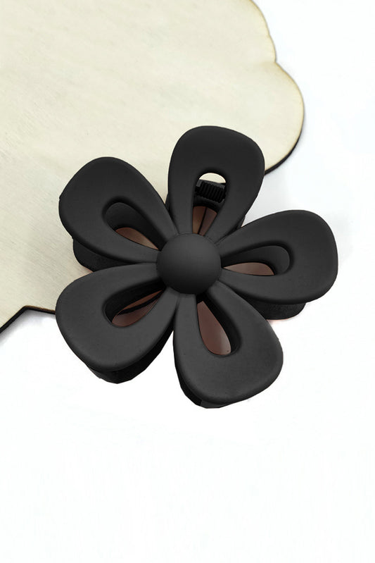 Black Sweet Hollowed Flower Shape Claw Clip Headwear JT's Designer Fashion