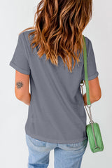 Gray mama mommy mom bruh Crew Neck Graphic Tee Graphic Tees JT's Designer Fashion