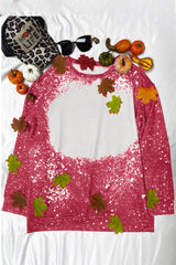 Fiery Red Tie-dyed Crew Neck Pullover Sweatshirt Sweatshirts & Hoodies JT's Designer Fashion