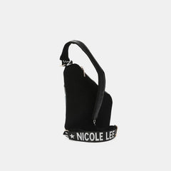 Nicole Lee USA Vegan Leather Leopard & Lip Pattern Crossbody Bag Bags JT's Designer Fashion