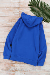 Blue Zip-up Hoodie Jacket Sweatshirts & Hoodies JT's Designer Fashion