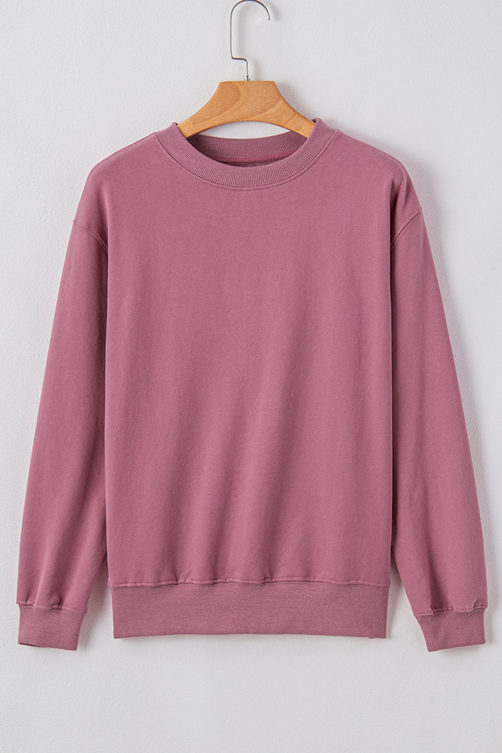 Valerian Plain Drop Shoulder Crewneck Pullover Sweatshirt Sweatshirts & Hoodies JT's Designer Fashion