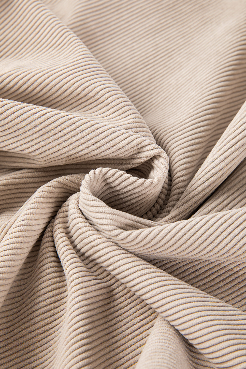 Smoke Gray Ribbed Corduroy Oversized Sweatshirt Sweatshirts & Hoodies JT's Designer Fashion