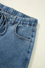 Dusk Blue Medium Wash Super Wide Leg Denim Pants Jeans JT's Designer Fashion