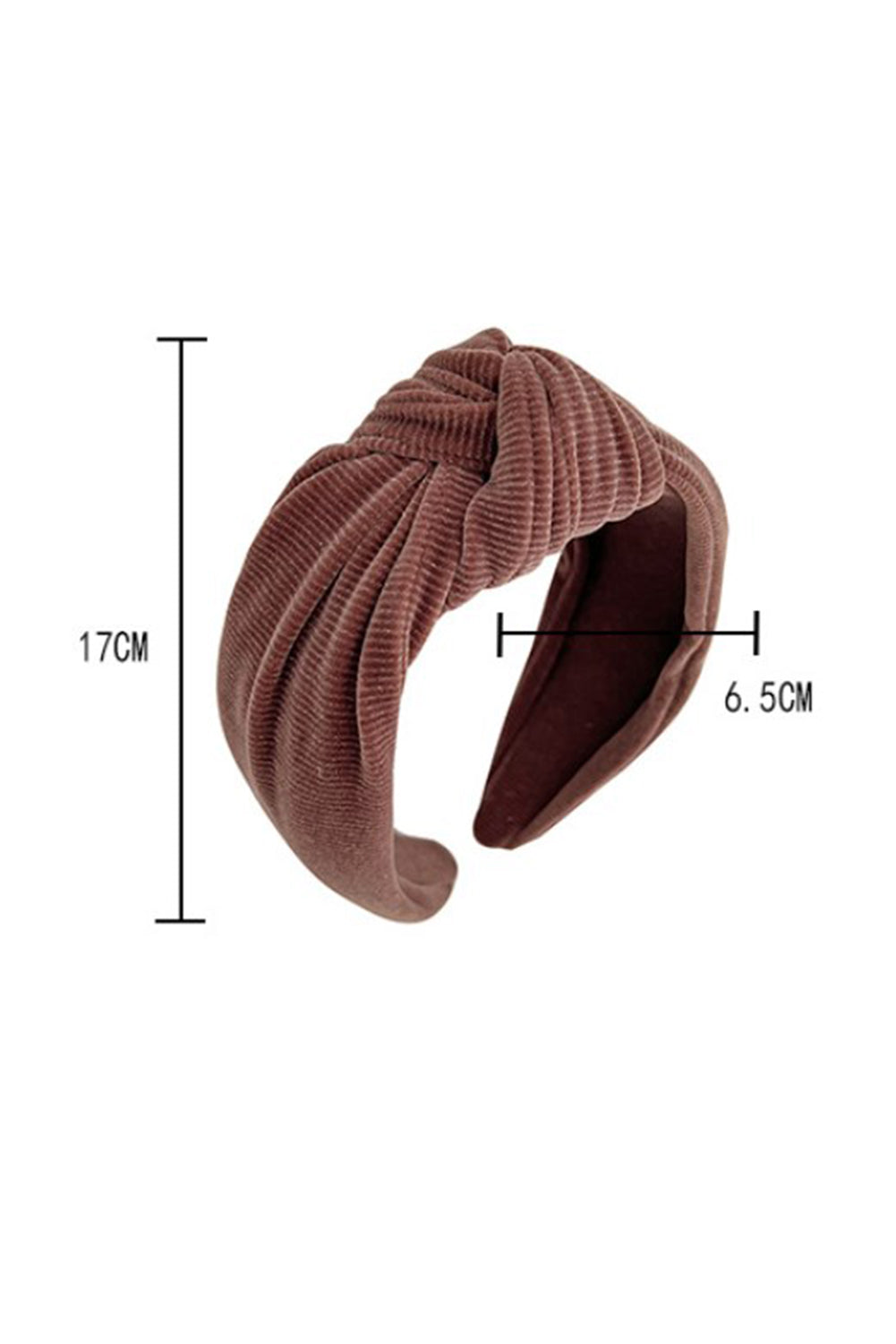 Chestnut Knotted Ribbed Wide Headband Headwear JT's Designer Fashion
