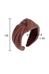 Chestnut Knotted Ribbed Wide Headband Headwear JT's Designer Fashion