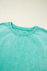 Clearly Aqua Mineral Wash Pocketed T-shirt Long Dress T Shirt Dresses JT's Designer Fashion