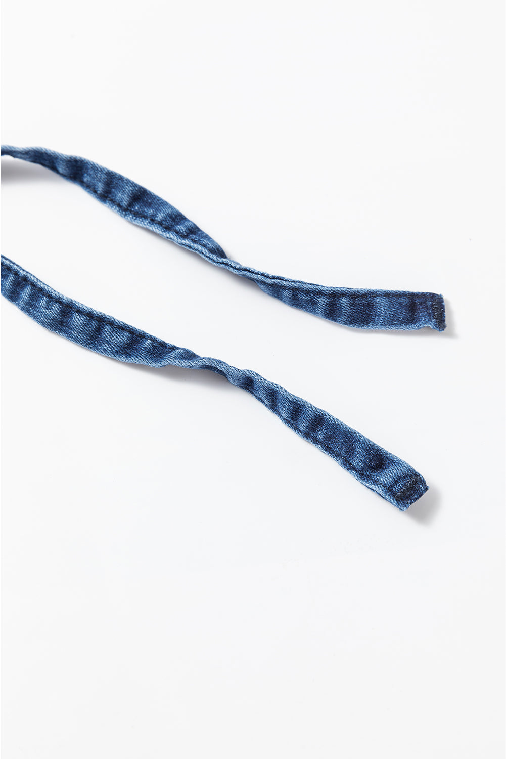 Sail Blue Mineral Wash Drawstring Waist Loose Straight Denim Pants Jeans JT's Designer Fashion