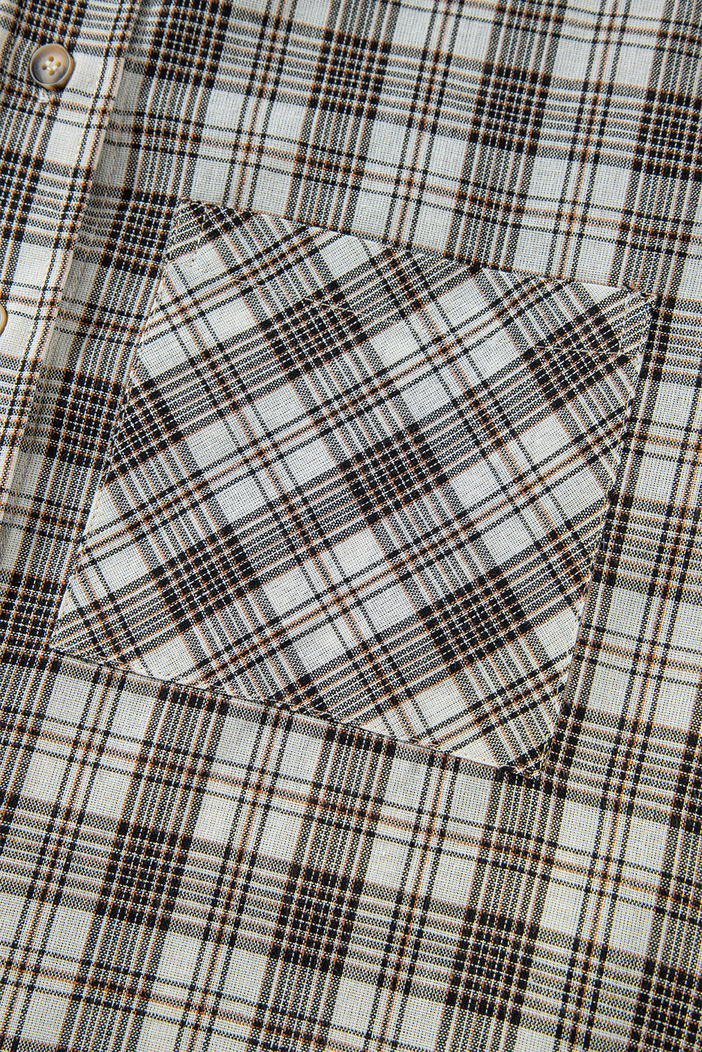 Black Checkered Print Loose Fit Buttoned Hooded Shacket Plaid Shackets JT's Designer Fashion