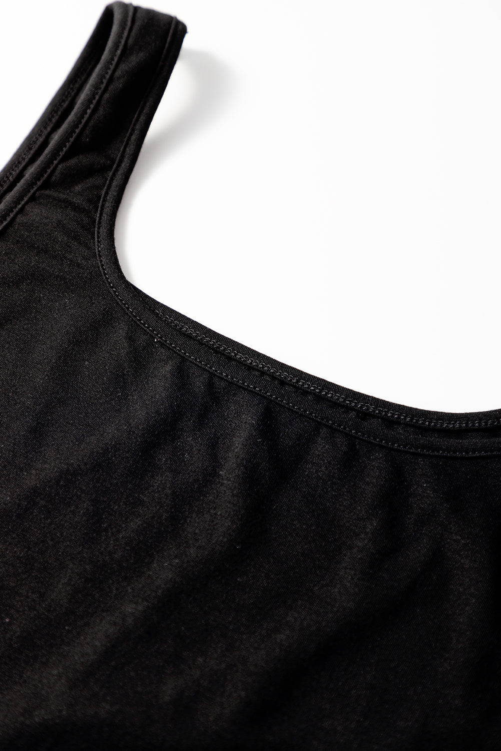 Black Peekaboo Wide Leg Square Neck Sleeveless Jumpsuit Jumpsuits & Rompers JT's Designer Fashion