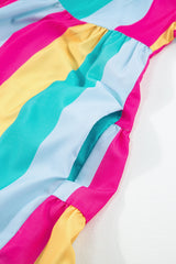 Color Block Half Sleeve Mini Dress Mini Dresses JT's Designer Fashion
