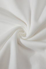 White Fleece Lined Kangaroo Pocket Drawstring Chunky Hoodie Sweatshirts & Hoodies JT's Designer Fashion