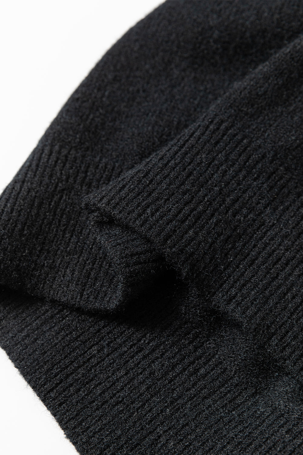 Black Colorblock Stripe Collared V Neck Sweater Sweaters JT's Designer Fashion