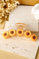 Jurassic Gold Sunflower Decor Plastic Resin Claw Clip Headwear JT's Designer Fashion