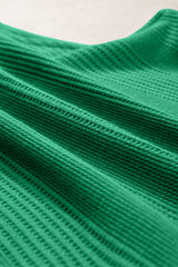 Green Solid Color Ribbed Ruffle Tank Top and Pants Set Pant Sets JT's Designer Fashion