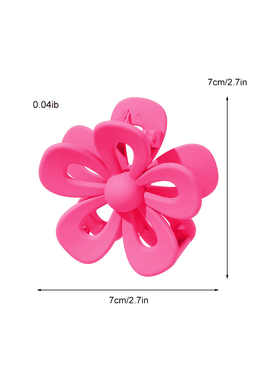 Rose Red Sweet Hollowed Flower Shape Claw Clip Headwear JT's Designer Fashion